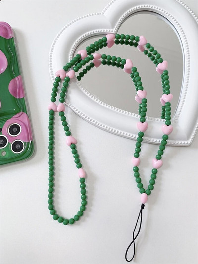 Korejas sirds fāzēm tālruņa siksniņa Virves Pretnozaudēšanas ķēde priekš iPhone Samsung universālie aksesuāri Crossbody kaklarotas auklas ķēde