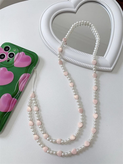 Korejas sirds fāzēm tālruņa siksniņa Virves Pretnozaudēšanas ķēde priekš iPhone Samsung universālie aksesuāri Crossbody kaklarotas auklas ķēde