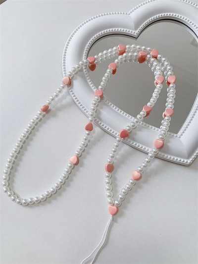 Korejas sirds fāzēm tālruņa siksniņa Virves Pretnozaudēšanas ķēde priekš iPhone Samsung universālie aksesuāri Crossbody kaklarotas auklas ķēde