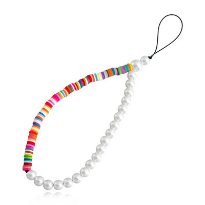 Modernas pērļu tālruņu ķēdes sievietēm ar ķiršu krellēm