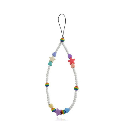 Modernas pērļu tālruņu ķēdes sievietēm ar ķiršu krellēm