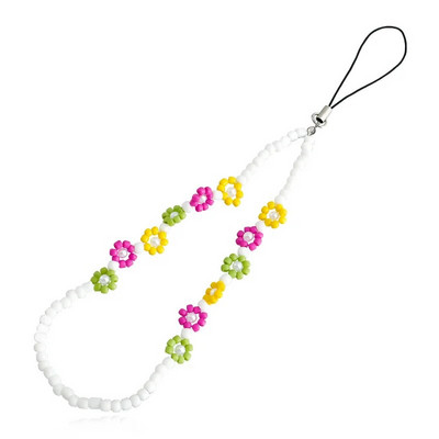 Modernas pērļu tālruņu ķēdes sievietēm ar ķiršu krellēm