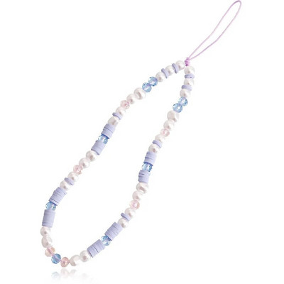 Modernas pērļu tālruņu ķēdes sievietēm ar ķiršu krellēm