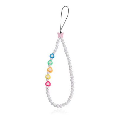 Modernas pērļu tālruņu ķēdes sievietēm ar ķiršu krellēm