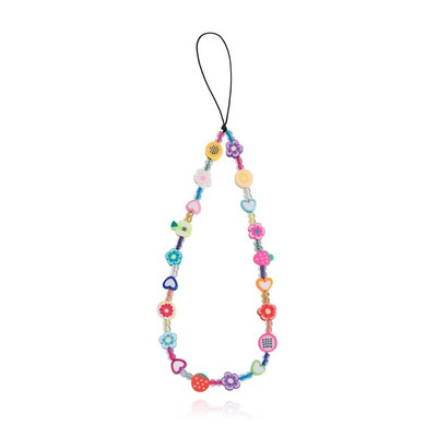 Modernas pērļu tālruņu ķēdes sievietēm ar ķiršu krellēm