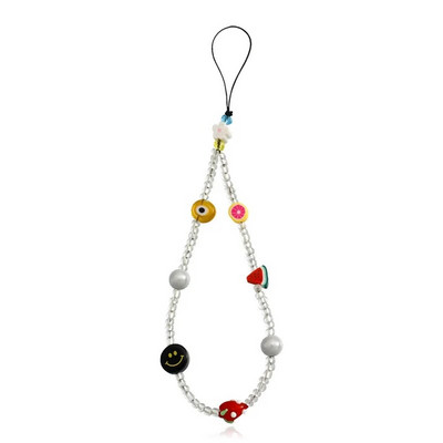 Modernas pērļu tālruņu ķēdes sievietēm ar ķiršu krellēm