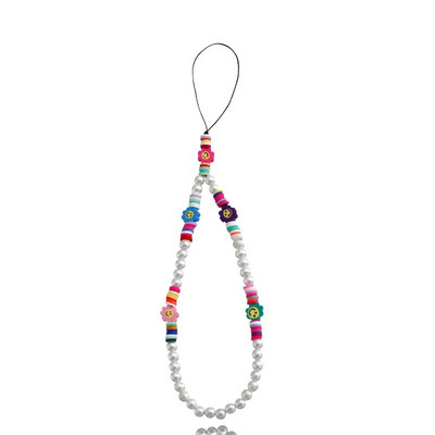 Modernas pērļu tālruņu ķēdes sievietēm ar ķiršu krellēm