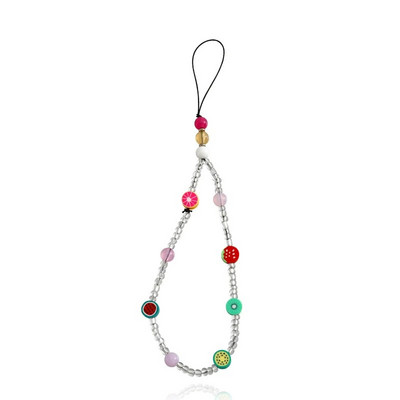 Modernas pērļu tālruņu ķēdes sievietēm ar ķiršu krellēm