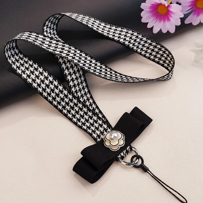 Garā Camellia Virsne Gara kakla tālruņa siksna Plīša siksna Mobilā tālruņa plaukstas siksna Pretnozaudēšanas kakla siksna Pretnozaudēšanas siksna