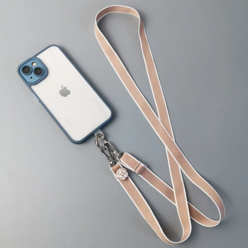 Mobiiltelefoni riputusnööriga fikseeritud kaardiga reguleeritav ristkorpusega universaalne kaelapael väike Xiangfeng Mountain Camellia kaelapael