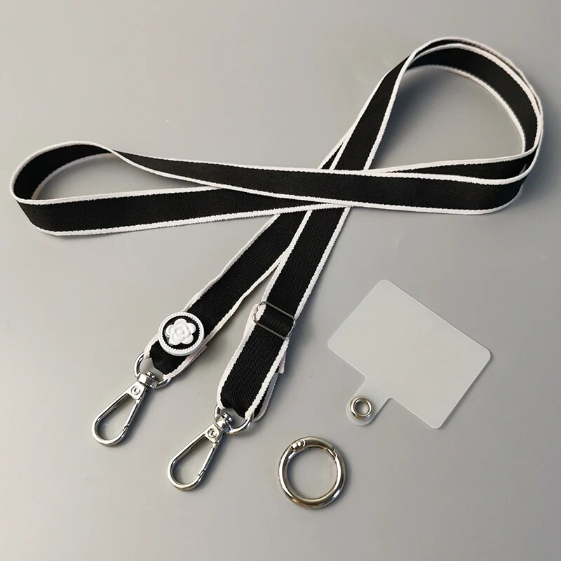 Mobiiltelefoni riputusnööriga fikseeritud kaardiga reguleeritav ristkorpusega universaalne kaelapael väike Xiangfeng Mountain Camellia kaelapael