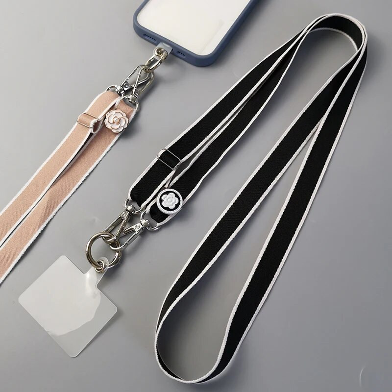 Mobiiltelefoni riputusnööriga fikseeritud kaardiga reguleeritav ristkorpusega universaalne kaelapael väike Xiangfeng Mountain Camellia kaelapael