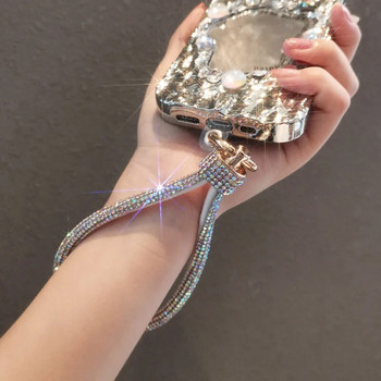 Връзка с воден диамант Връзка за мобилен телефон Дамски луксозен ремък с пълна бормашина Къса каишка за китка Противозагубена ремъчна връв
