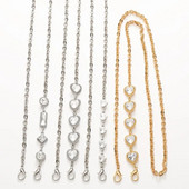 Metallist Bling Diamond 120 cm kaelakee kaelapael iPhone`i jaoks Samsung koti jaoks Käsitsi valmistatud DIY kullast hõbedast rihmatarvikud