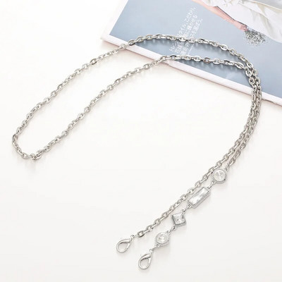 Metallist Bling Diamond 120 cm kaelakee kaelapael iPhone`i jaoks Samsung koti jaoks Käsitsi valmistatud DIY kullast hõbedast rihmatarvikud