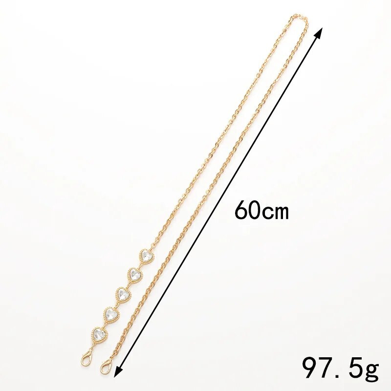 Metallist Bling Diamond 120 cm kaelakee kaelapael iPhone`i jaoks Samsung koti jaoks Käsitsi valmistatud DIY kullast hõbedast rihmatarvikud