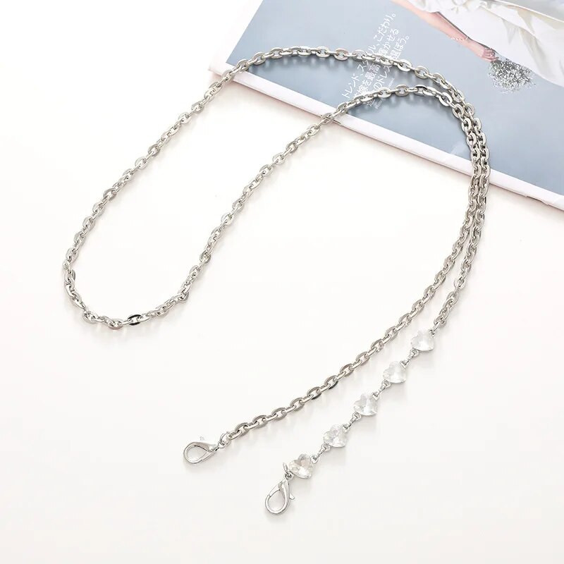 Metallist Bling Diamond 120 cm kaelakee kaelapael iPhone`i jaoks Samsung koti jaoks Käsitsi valmistatud DIY kullast hõbedast rihmatarvikud