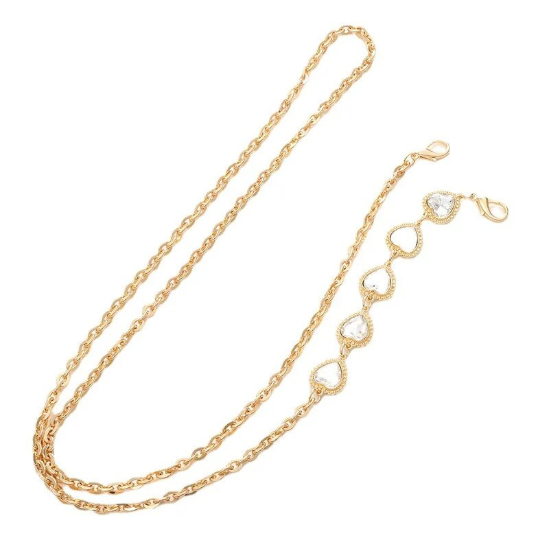 Metallist Bling Diamond 120 cm kaelakee kaelapael iPhone`i jaoks Samsung koti jaoks Käsitsi valmistatud DIY kullast hõbedast rihmatarvikud