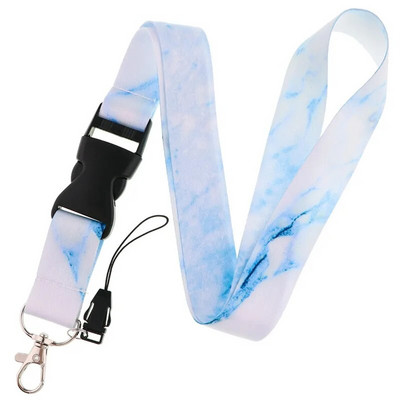 Marmora graudu apdrukāta atslēgu piekariņa aukla atslēgām Kakla siksniņa USB ID kartes turētājs emblēma Atslēgas piekares virve Mobilā tālruņa piederumi