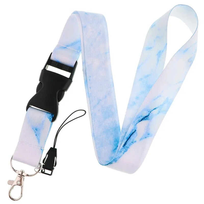 Marmora graudu apdrukāta atslēgu piekariņa aukla atslēgām Kakla siksniņa USB ID kartes turētājs emblēma Atslēgas piekares virve Mobilā tālruņa piederumi