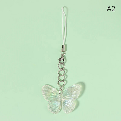 Butterfly Star Cross Y2k Pandantiv Snur pentru telefon pentru fete Curele minimaliste pentru telefon mobil Decor breloc