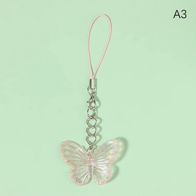 Butterfly Star Cross Y2k Pandantiv Snur pentru telefon pentru fete Curele minimaliste pentru telefon mobil Decor breloc