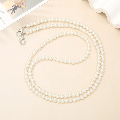 Jauna ABS Pearl Crossbody kaklarota aukla 120cm soma ķēde Fashion Ins Korea iPhone 14Promax Bead roku darbs ar slīdēšanas karti