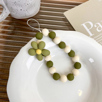 Salda, jauka tulpju ziedi ar pērlītēm mobilā telefona piekariņa siksniņa sievietēm Modes tālruņa ķēde pret pazaudēšanu štrope rotaslietas telefona kulons