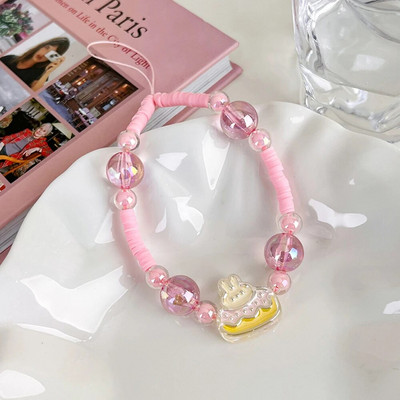 Salda, jauka tulpju ziedi ar pērlītēm mobilā telefona piekariņa siksniņa sievietēm Modes tālruņa ķēde pret pazaudēšanu štrope rotaslietas telefona kulons