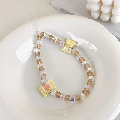 Salda, jauka tulpju ziedi ar pērlītēm mobilā telefona piekariņa siksniņa sievietēm Modes tālruņa ķēde pret pazaudēšanu štrope rotaslietas telefona kulons