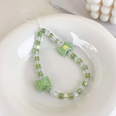 Salda, jauka tulpju ziedi ar pērlītēm mobilā telefona piekariņa siksniņa sievietēm Modes tālruņa ķēde pret pazaudēšanu štrope rotaslietas telefona kulons