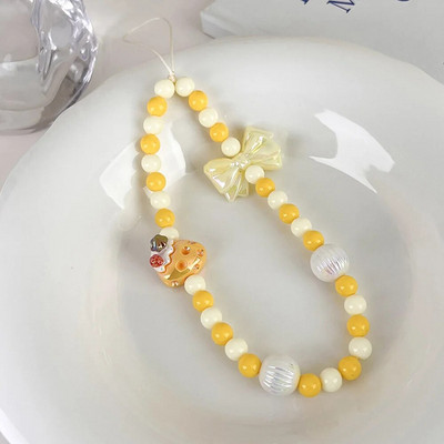 Salda, jauka tulpju ziedi ar pērlītēm mobilā telefona piekariņa siksniņa sievietēm Modes tālruņa ķēde pret pazaudēšanu štrope rotaslietas telefona kulons