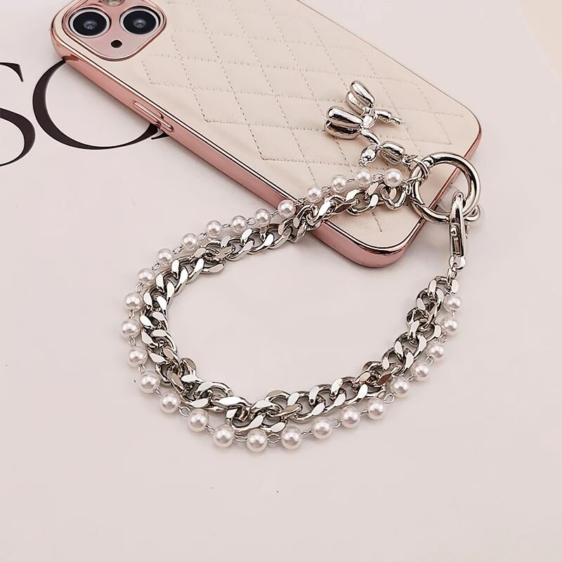 Mobiiltelefonipael Peen ripatsiga randmekett, lühike käeshoitav rihmaga telefoniümbris klambriga universaalne kaotsiminekuvastane tropp