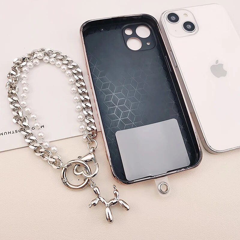 Mobiiltelefonipael Peen ripatsiga randmekett, lühike käeshoitav rihmaga telefoniümbris klambriga universaalne kaotsiminekuvastane tropp