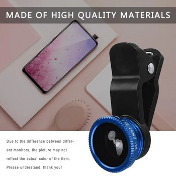 3 σε 1 ευρυγώνιος φακός μακροφθαλμών Fish Eye Universal κινητό τηλέφωνο Fisheye φακοί για iPhone Samsung Huawei Xiaomi Redmi Κιτ κάμερας