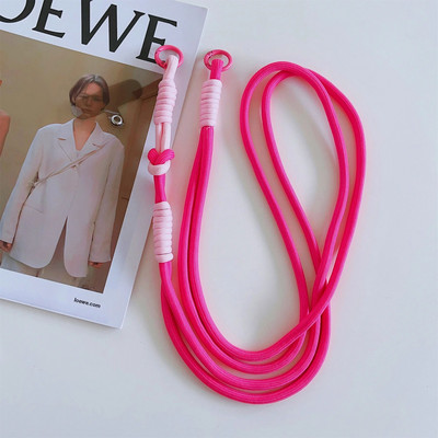 Universāla korejiešu virves kaklarota pret zudumiem, Dopamīna krāsaina vadu tālruņa virve iPhone 14 13 15 Pro Max virves ķēdei