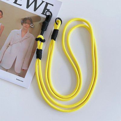 Universāla korejiešu virves kaklarota pret zudumiem, Dopamīna krāsaina vadu tālruņa virve iPhone 14 13 15 Pro Max virves ķēdei