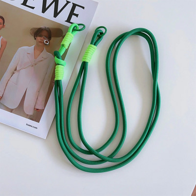 Universāla korejiešu virves kaklarota pret zudumiem, Dopamīna krāsaina vadu tālruņa virve iPhone 14 13 15 Pro Max virves ķēdei