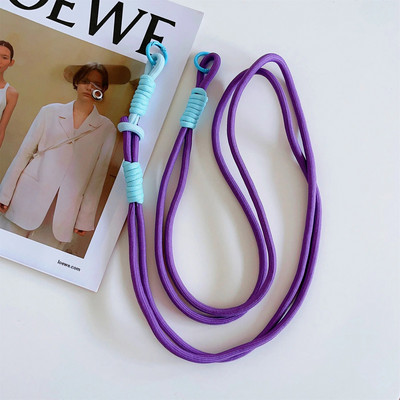 Universāla korejiešu virves kaklarota pret zudumiem, Dopamīna krāsaina vadu tālruņa virve iPhone 14 13 15 Pro Max virves ķēdei