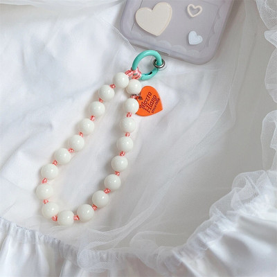 Uzica za telefon Kratka narukvica Ljubavno srce Ručno izrađena narukvica s perlama Privjesak Uzica Široka narukvica Uzica protiv gubitka