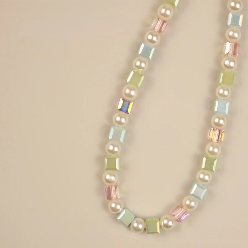 Originaal läbipaistev värviline kristall armas helmes võtmehoidja võtmehoidja rihm mobiiltelefoni võlurihm Sweet Girl kaelapaela ripats iPhone`i jaoks