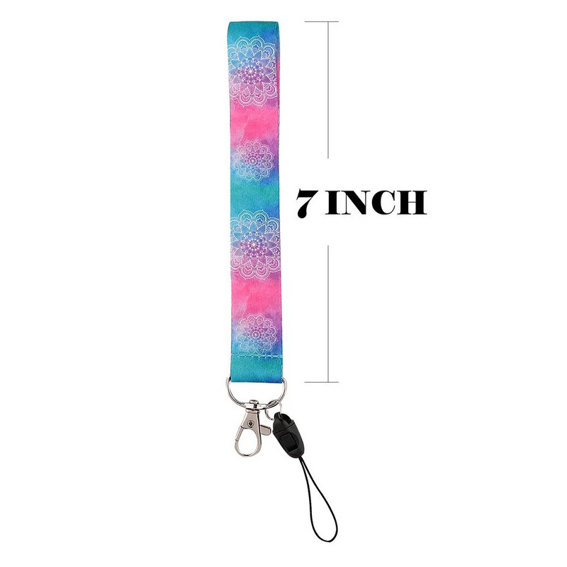 LX762 Yoga Mandala Cvjetne trake za telefonske trake za privjeske za ključeve USB torbica za slušalice Torbica za mobitel Držač ID kartice Anti-Lost Uzica