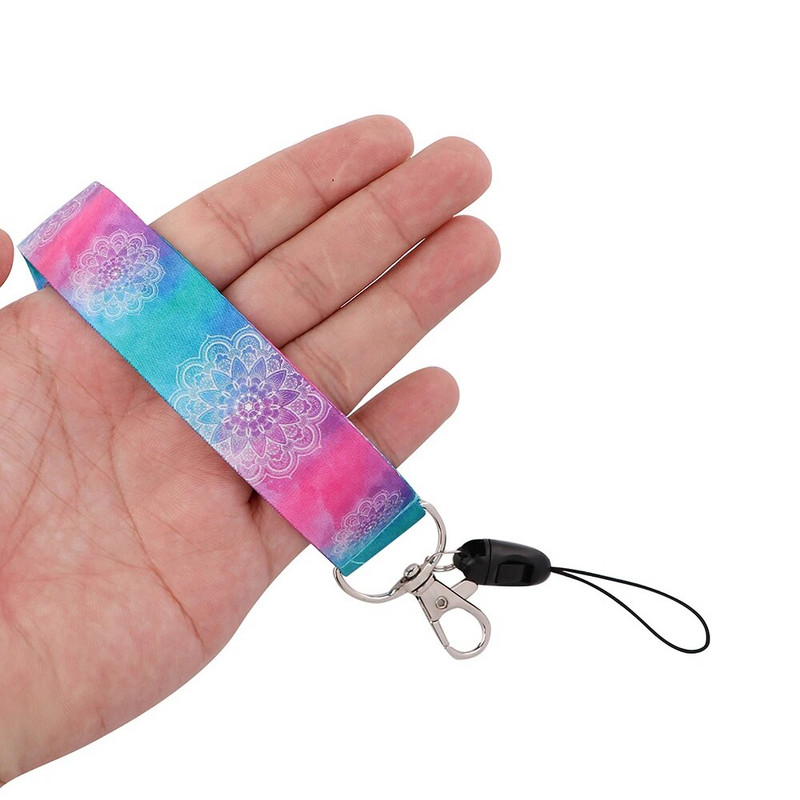 LX762 Yoga Mandala Cvjetne trake za telefonske trake za privjeske za ključeve USB torbica za slušalice Torbica za mobitel Držač ID kartice Anti-Lost Uzica