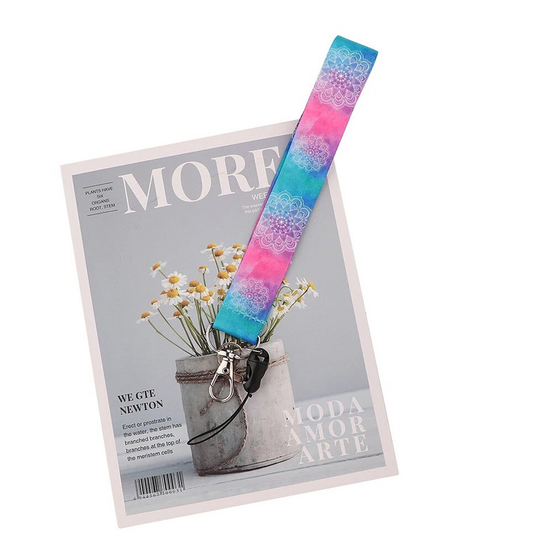 LX762 Yoga Mandala Cvjetne trake za telefonske trake za privjeske za ključeve USB torbica za slušalice Torbica za mobitel Držač ID kartice Anti-Lost Uzica