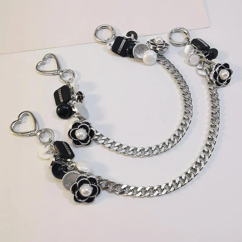 Mobilā tālruņa aukla īsa metāla sieviešu pārnēsājama ķēdes soma Dekoratīva ķēdes poga rotaslietas tālrunis Universāls pret pazaudēšanas štrope