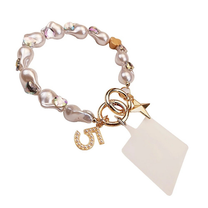 Kristallhelmestega ripatsümbris Universaalne kaotsiminekuvastane kaelapael Värv Love Pearl kaelapael Mobiiltelefonipael Käsipael Käsitsi valmistatud