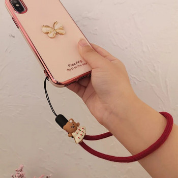 Κορδόνι με κοντό λουρί καρπού Ύφανση χαριτωμένο κινούμενα σχέδια ζωικά κοσμήματα κινητού τηλεφώνου Κέλυφος Universal Anti-lost Rope Κινητό Τηλέφωνο