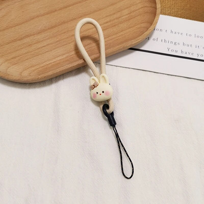 Bež privjesak medvjed boje marelice Privjesak protiv pada Kratki stilski prsten, kopča, privjesak, slatkiš, cvijet, remen za prste, uže za mobitel