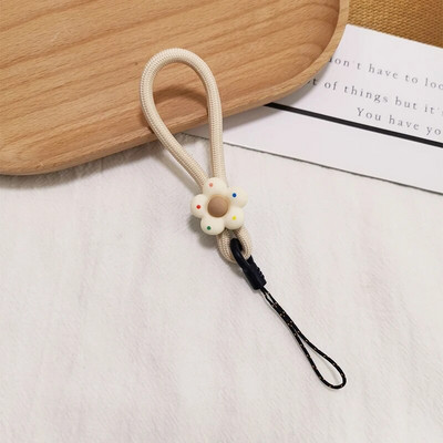 Bež privjesak medvjed boje marelice Privjesak protiv pada Kratki stilski prsten, kopča, privjesak, slatkiš, cvijet, remen za prste, uže za mobitel