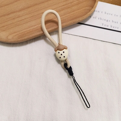 Bež privjesak medvjed boje marelice Privjesak protiv pada Kratki stilski prsten, kopča, privjesak, slatkiš, cvijet, remen za prste, uže za mobitel